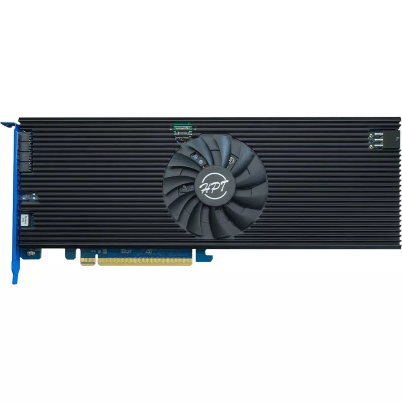 HIGHPOINT Rocket 1608A PCIe Gen5 x16 uz 8-M.2 NVMe slēdža adaptera karte