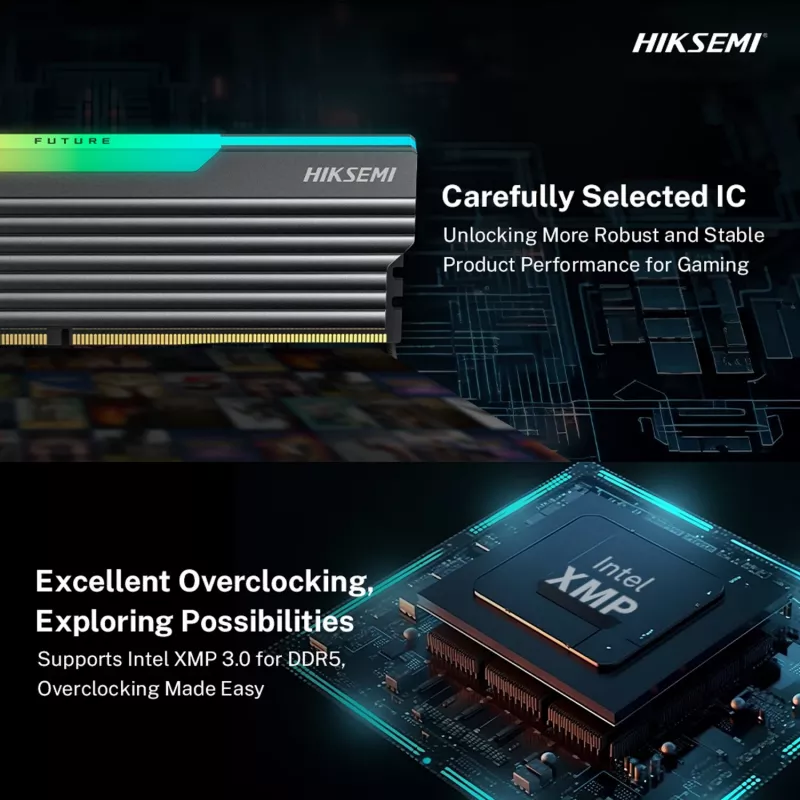 HIKSEMI Future RGB 16GB komplekts (2x8GB) 3600MHz DDR4 galddatora spēļu atmiņa melna