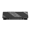Hiksemi MH2 M.2 NVMe SSD radiators, alumīnija sakausējuma pasīvais dzesētājs ar diviem termopaliem, bezinstrumentu klipšu dizains, melns