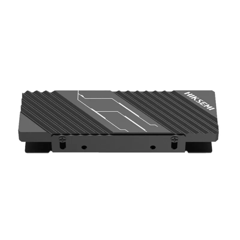 Hiksemi MH2 M.2 NVMe SSD radiators, alumīnija sakausējuma pasīvais dzesētājs ar diviem termopaliem, bezinstrumentu klipšu dizains, melns