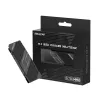 Hiksemi MH2 M.2 NVMe SSD radiators, alumīnija sakausējuma pasīvais dzesētājs ar diviem termopaliem, bezinstrumentu klipšu dizains, melns