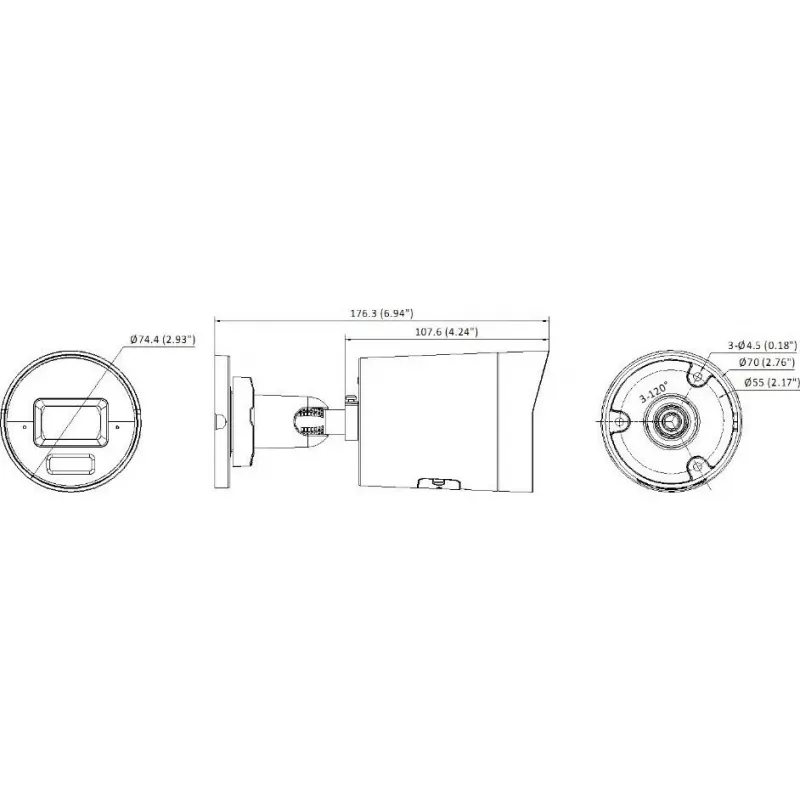 Hikvision 12MP DS-2CD20126G3-IUY/SL(2.8mm)(eF) IP kamera, melna