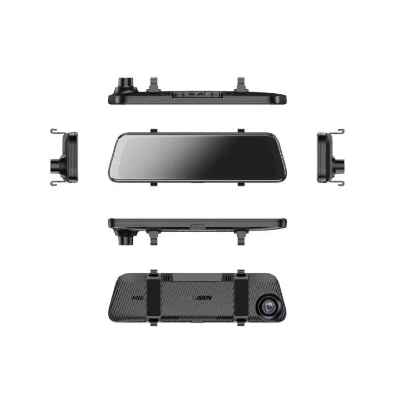 Hikvision AE-DC4928-N6PRO 2K AI video reģistrators ar 9,35 collu IPS skārienekrānu, divām kamerām, spoguļa stiprinājumu, melns