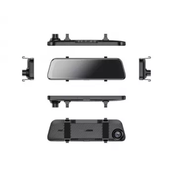 Hikvision AE-DC4928-N6PRO 2K AI video reģistrators ar 9,35 collu IPS skārienekrānu, divām kamerām, spoguļa stiprinājumu, melns