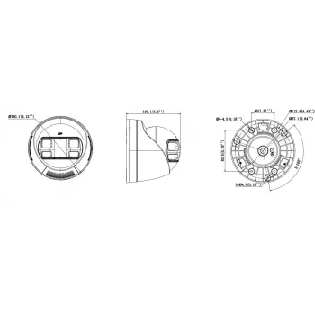 Hikvision DS-2CD1383G2P-LIUF/SL 8 MP Smart Hybrid Light turret IP kamera ar divvirzienu audio, 2.0mm objektīvs
