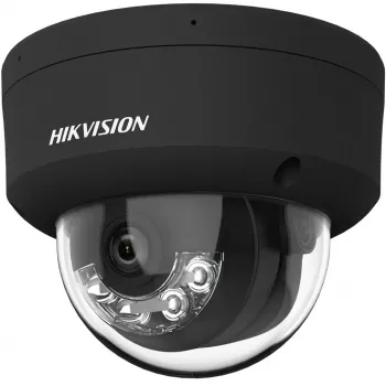Hikvision DS-2CD2143G2-LIS2U(2.8mm)(BLACK) 4MP AcuSense kupola IP drošības kamera, 2.8mm fiksēts objektīvs, melna