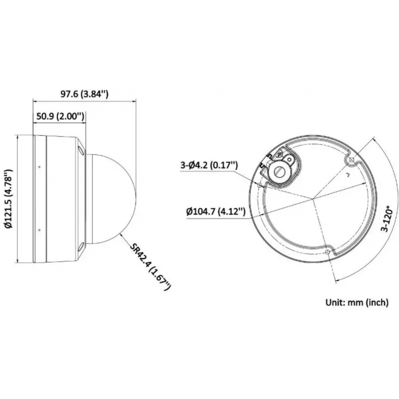 Hikvision DS-2CD2183G2-LIS2U(2.8MM)(BLACK)/PL 8MP 4K UHD Smart Hybrid Light AcuSense Dome IP Camera