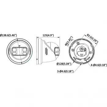 Hikvision DS-2CD23127G3P-LIS2UY/SL 12MP 180° kupolveida tīkla kamera ar AcuSense