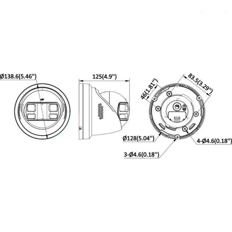 Hikvision DS-2CD23167G3P-LIS2UY/SL(180°) Panoramic IP kamera - 16MP ColorVu AcuSense 3.0 ar 2.8mm objektīvu