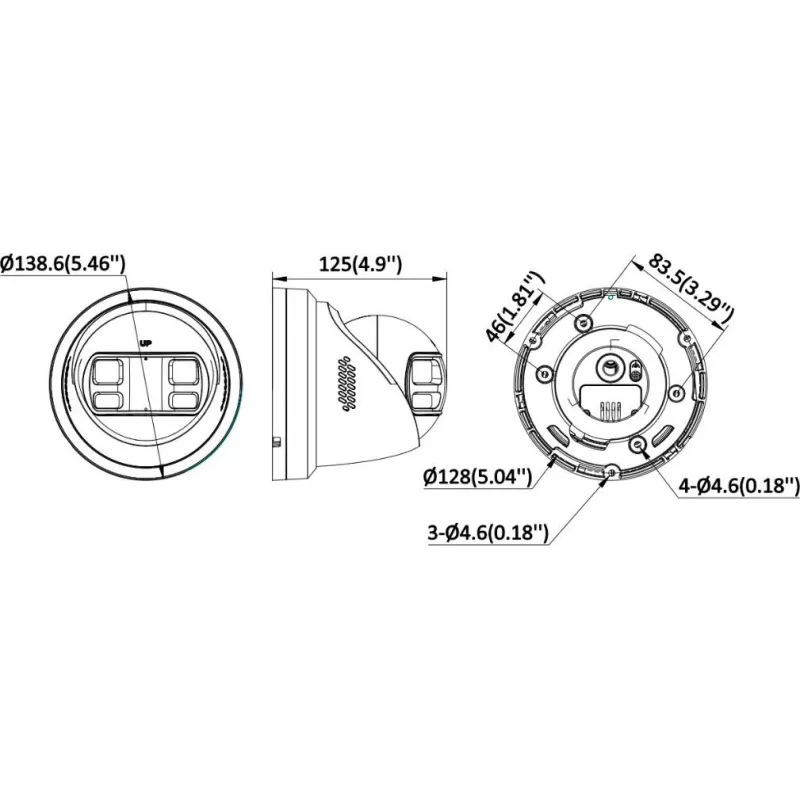 Hikvision DS-2CD23167G3P-LIS2UY/SL(180°) Panoramic IP kamera - 16MP ColorVu AcuSense 3.0 ar 2.8mm objektīvu