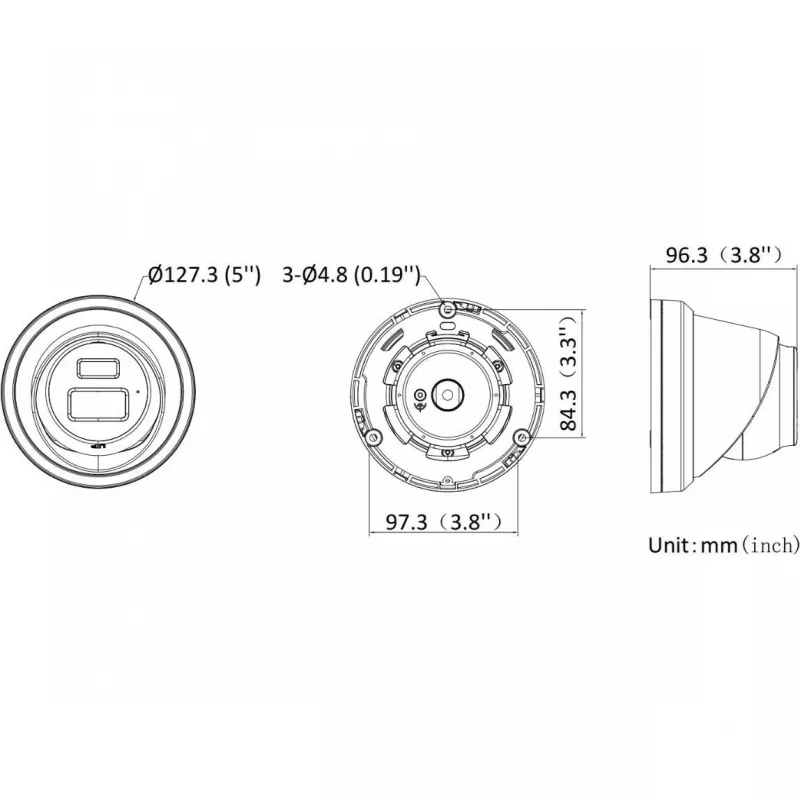 Hikvision DS-2CD2343G2-LI2U/SL 2.8mm PL AcuSense 4MP Turret IP Camera ar Smart Hybrid Light
