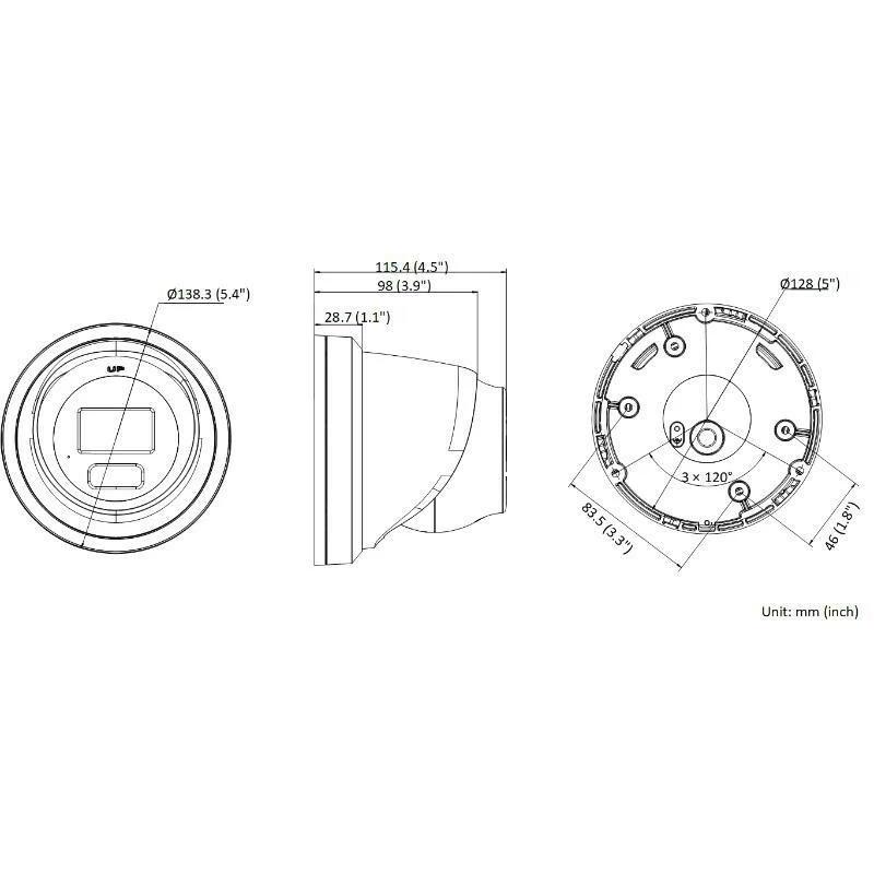 Hikvision DS-2CD2346G2H-IU(2.8MM)(EF)/PL DarkFighter AcuSense 4MP IP kupola kamera, 2,8 mm, iebūvēts mikrofons, PoE