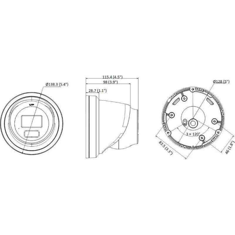 Hikvision DS-2CD2367G3-LIS2UY/SL 2.8mm 6MP āra tīkla kupola kamera ar AcuSense, divvirzienu audio un balto gaismu