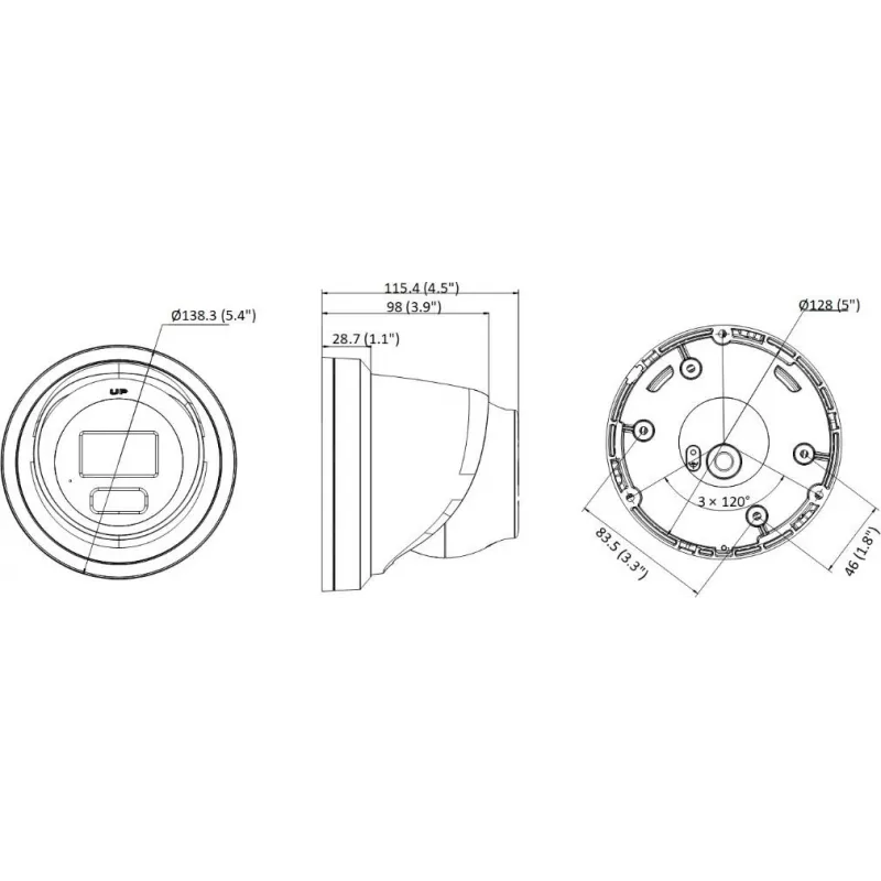 Hikvision DS-2CD2367G3-LIS2UY/SL 2.8mm 6MP āra tīkla kupola kamera ar AcuSense, divvirzienu audio un balto gaismu