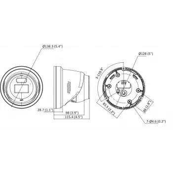 Hikvision DS-2CD2367G3-LIS2UY/SRB 6MP AcuSense turret tīkla kamera, 2.8mm, melna