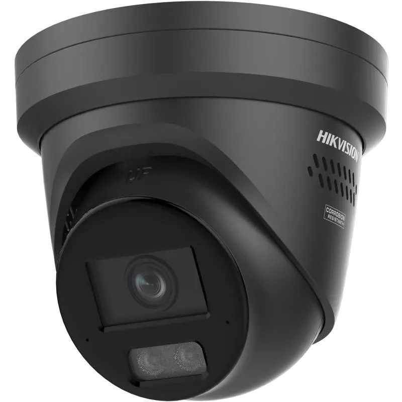 Hikvision DS-2CD2367G3-LIS2UY/SRB 6MP AcuSense turret tīkla kamera, 2.8mm, melna