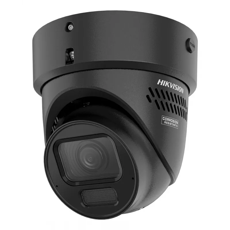 Hikvision DS-2CD2H67G3-LIZS2UY/SL(2.8-12mm)BLK 6MP kupolveida IP kamera ar AcuSense, motorizētu objektīvu, PoE