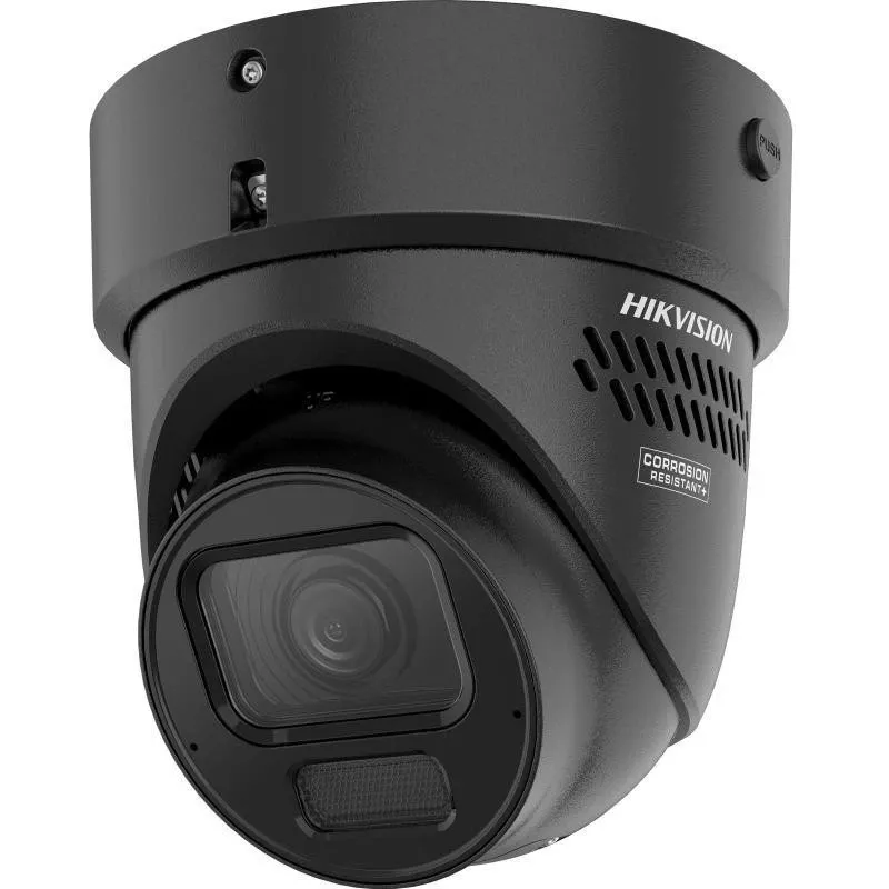 Hikvision DS-2CD2H67G3-LIZS2UY/SL(2.8-12mm)BLK 6MP kupolveida IP kamera ar AcuSense, motorizētu objektīvu, PoE
