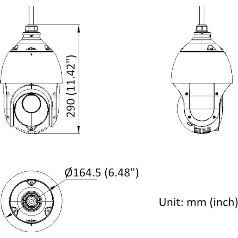 Hikvision DS-2DE4825IWG1-E 8MP 25x PTZ kupola IP videokamera ar AcuSense, 100m IR, PoE+