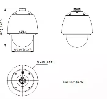 Hikvision DS-2DE5432WG1-E 4MP PTZ kupola IP drošības kamera, 32x optiskā tālummaiņa, 150m IR, PoE+