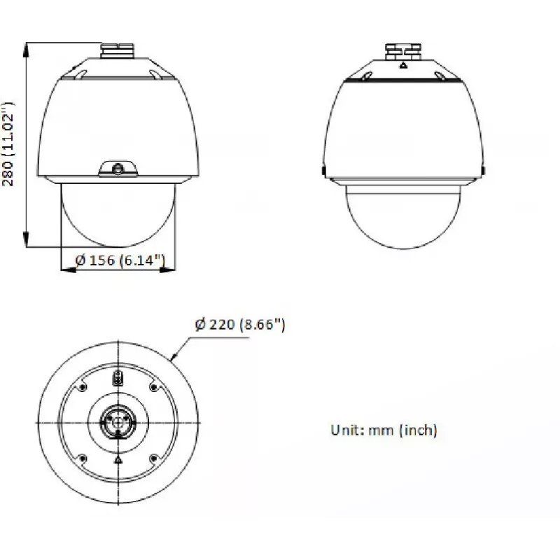 Hikvision DS-2DE5432WG1-E 4MP PTZ kupola IP drošības kamera, 32x optiskā tālummaiņa, 150m IR, PoE+