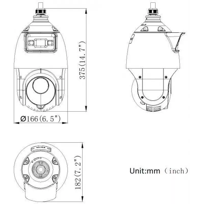 Hikvision DS-2SE4C425MWG-E(14F0) PL 4MP PanoVu Dual-Lens PTZ Camera ar AcuSense un ColorVu