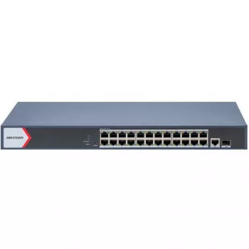 Hikvision DS-3E1526P-EIV2 26 portu Gigabit PoE+ pārvaldāms komutators ar 2 SFP augšupielādes portiem (370 W budžets)