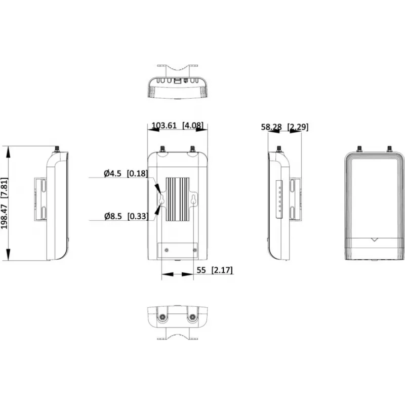 Hikvision DS-3WFB-EI-5ACG 5GHz āra bezvadu tilts (300Mbps, 16dBi, IP65)