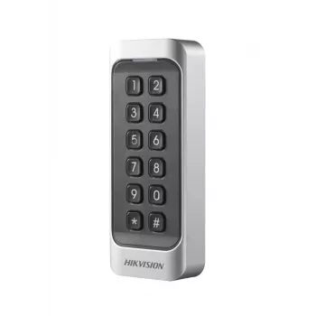 Hikvision DS-K1107AMK Tuvuma lasītājs ar tastatūru, Mifare, 13,56 MHz, Wiegand/RS-485, IP65