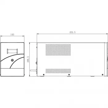 Hikvision DS-UPS3000-R(O-STD)/EU 3000 VA 2400 W tiešsaistes dubultās pārveidošanas rackmount UPS (2U)