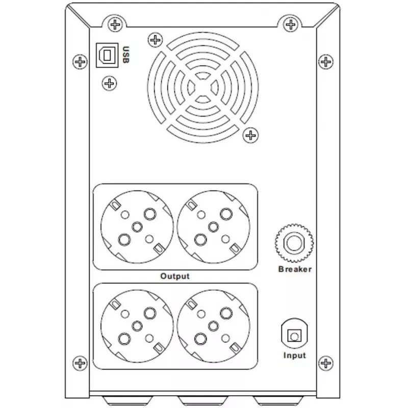 Hikvision DS-UPS3000-R(O-STD)/EU 3000 VA 2400 W tiešsaistes dubultās pārveidošanas rackmount UPS (2U)