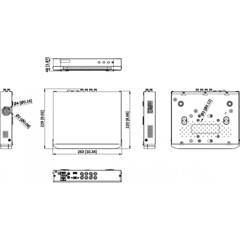 Hikvision iDS-7208HQHI-M1/T 8-Kanālu 5-in-1 AcuSense hibrīdais DVR