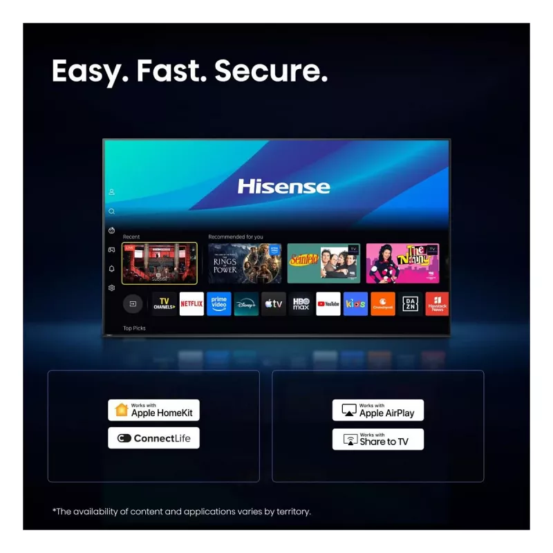 Hisense 32A59S 32 collu Full HD DLED viedtelevizors, 1920 x 1080, Wi-Fi, Bluetooth