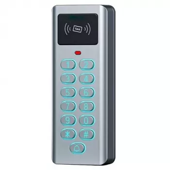 HISMART TV993758 IP65 autonoms piekļuves kontroles tastatūra ar Mifare karšu lasītāju un integrētu kontrolieri