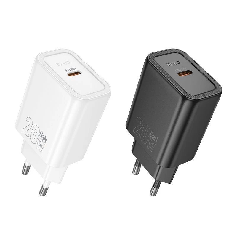 Hoco N60 Gentle Single Port PD20W Lādētājs (ES) Balts