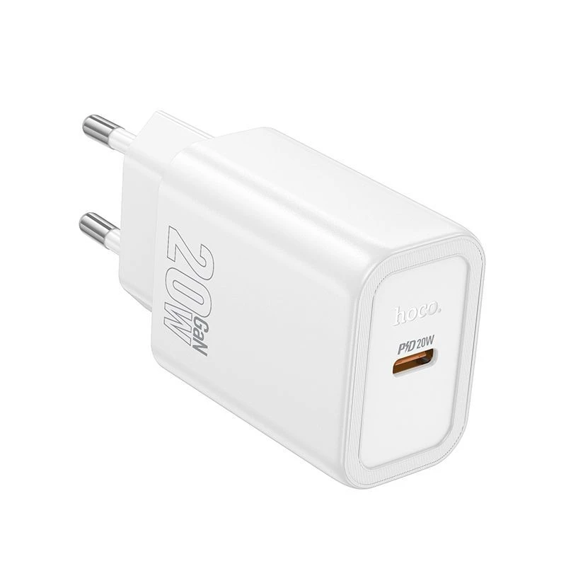 Hoco N60 Gentle Single Port PD20W Lādētājs (ES) Balts