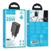 Hoco N61 Gentle PD20W+QC3.0 Lādētājs (ES) Melns