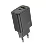 Hoco N61 Gentle PD20W+QC3.0 Lādētājs (ES) Melns