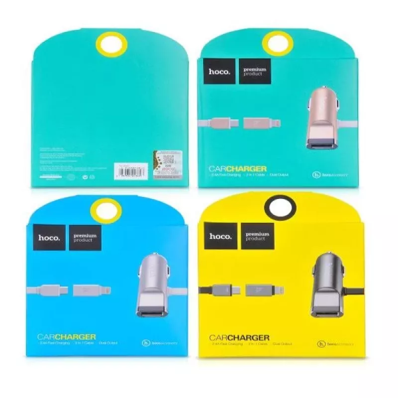 Hoco Universal UCL01 daudzfunkciju Apple + Micro USB kabelis, zelts, 1m