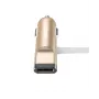 Hoco Universal UCL01 daudzfunkciju Apple + Micro USB kabelis, zelts, 1m