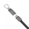 Hoco Universal UCL01 Multifunction Apple + Micro USB kabelis, sudraba, 1,2 m