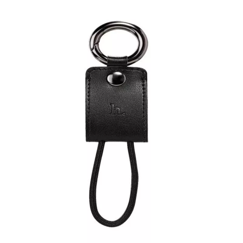 Hoco UPL19 Atslēgu piekariņa portatīvais uzlādes kabelis Apple iPhone, Lightning, Melns, 0,15 m