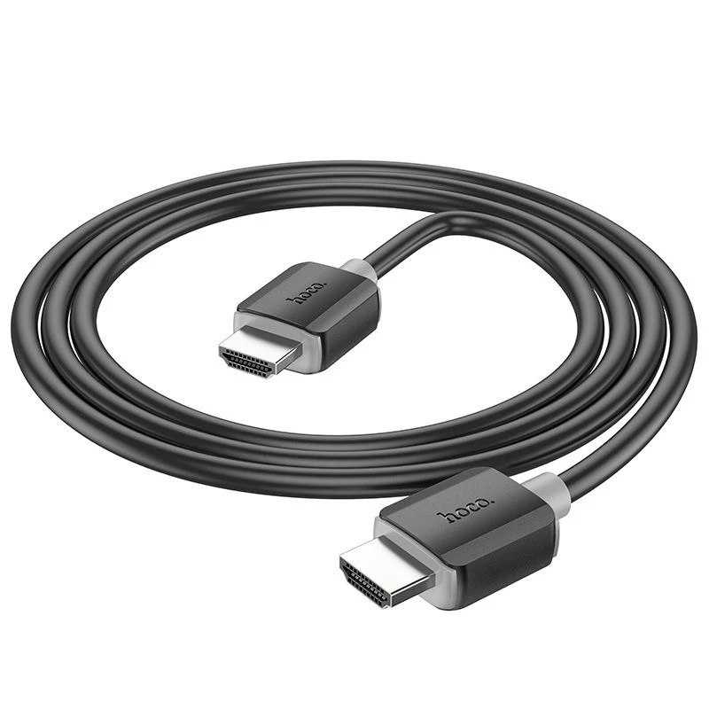 Hoco US08 HDMI 2.0 kabelis 2m Melns 4K HDR 18Gbps Vīrietis pret vīrieti