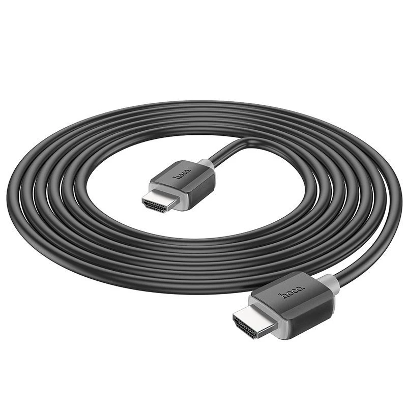 Hoco US08 HDMI 2.0 kabelis 3m Melns 4K HDR Ar zeltu pārklāts
