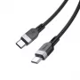 Hoco X109 Energy 60W Silikona uzlādes datu kabelis USB-C uz USB-C 3m Melns
