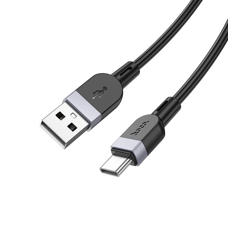 Hoco X109 Energy Silicone Charging Data Cable USB-A to USB-C 1m Black