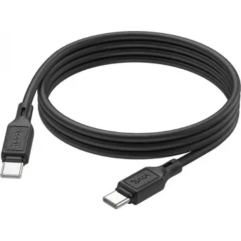 Hoco X90 Cool 60W Silicone Charging Data Cable for Type-C to Type-C Black