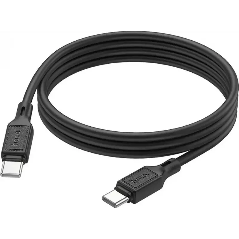 Hoco X90 Cool 60W Silicone Charging Data Cable for Type-C to Type-C Black