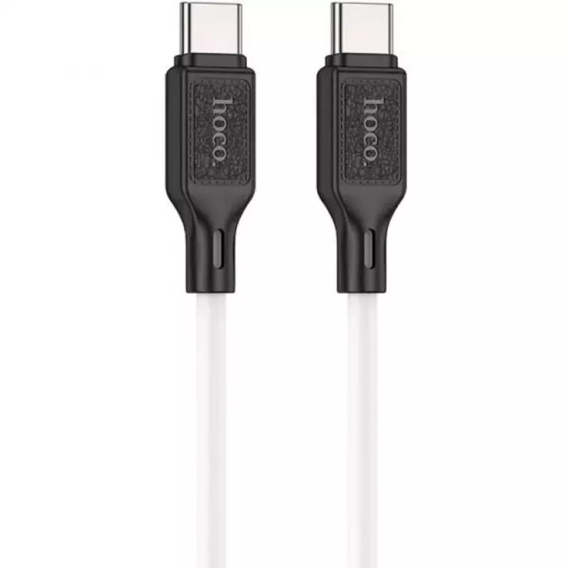 Hoco X90 Cool 60W Silicone Charging Data Cable for Type-C to Type-C White