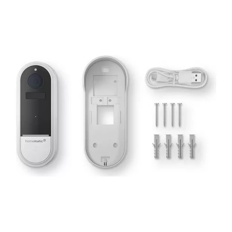 Homematic IP Video durvju zvans HmIP-CODB, 3 MP, Wi-Fi, balts
